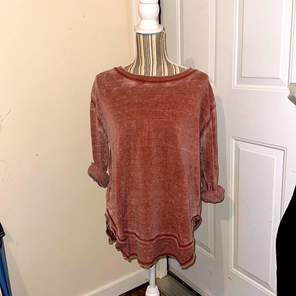 Ocean drive Oversize light washed sweatshirt